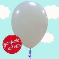 palloncino grigio pastello gonfiato ad elio