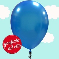 palloncino blu metallizzato ad elio
