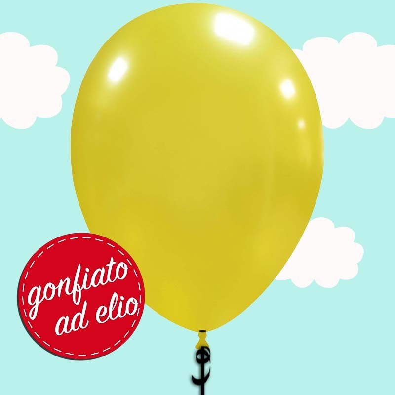 palloncino giallo metallizzato ad elio palloncino giallo metallizzato ad elio