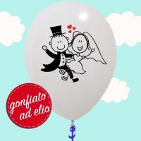palloncino stampa sposini gonfiato ad elio