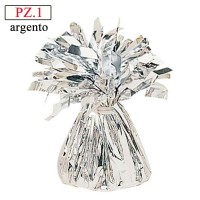 Pesetto Argento in foil per palloncini pz.1
