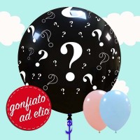 Pallone 24" Punti Interrogativi gonfiato ad elio