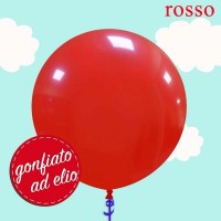 Palloncino 19" rosso pastello ad elio
