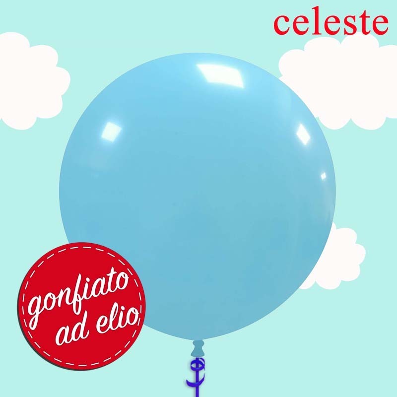 Palloncino 19" celeste pastello ad elio