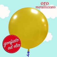 palloncino 19 pollici oro metallizzato gonfiato ad elio