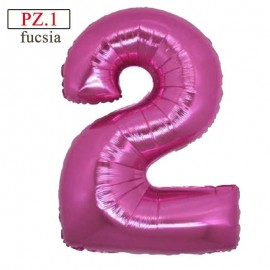 palloncino numero 2 fucsia cm.100
