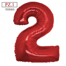 palloncino numero 2 rosso cm.100