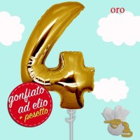 numero 4 oro mylar cm.100 ad elio