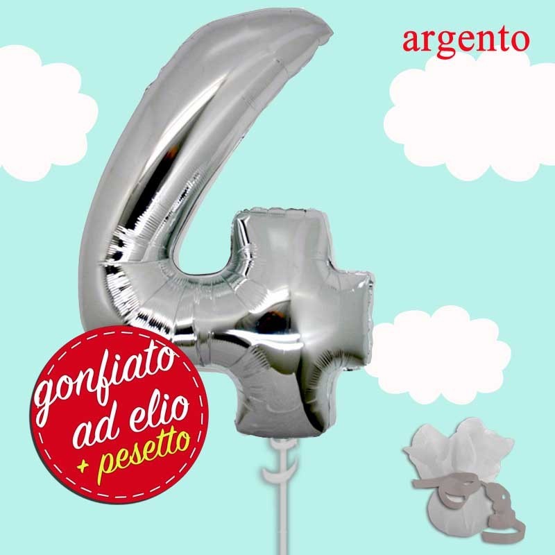 numero 4 argento cm.100 ad elio numero 4 argento cm.100 ad elio