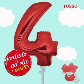 numero 4 rosso cm.100 ad elio