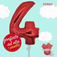 numero 4 rosso cm.100 ad elio