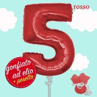 numero 5 rosso mylar cm.100 ad elio numero 5 rosso mylar cm.100 ad elio