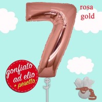 numero 7 rosa gold maxi ad elio