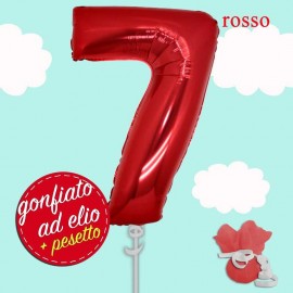 numero 7 rosso maxi ad elio