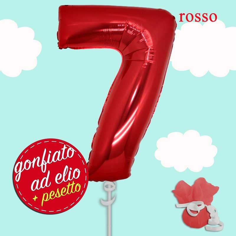 numero 7 rosso maxi ad elio
