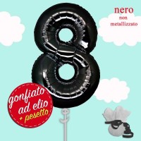 numero 8 nero palloncino maxi ad elio numero 8 nero palloncino maxi ad elio