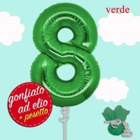 numero 8 verde palloncino maxi ad elio numero 8 verde palloncino maxi ad elio