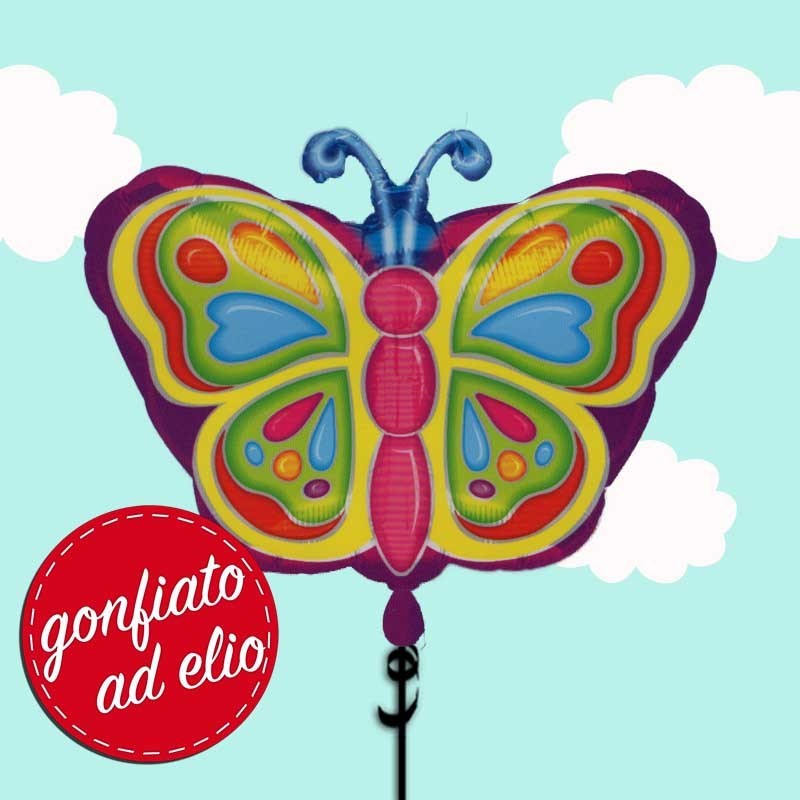 palloncino farfalla gonfiato ad elio