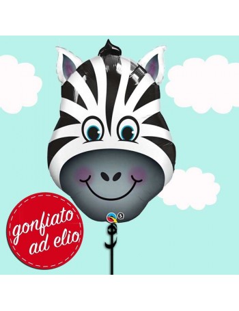 palloncino ad elio viso Zebra