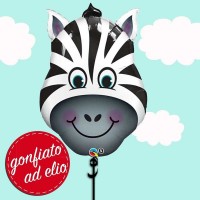 palloncino ad elio viso Zebra