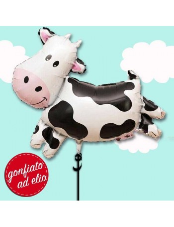 palloncino mucca gonfiato ad elio