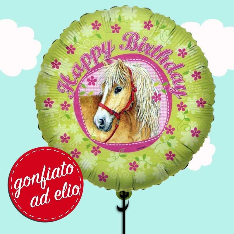 palloncino cavallo happy birthday ad elio