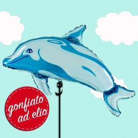 palloncino delfino blu ad elio