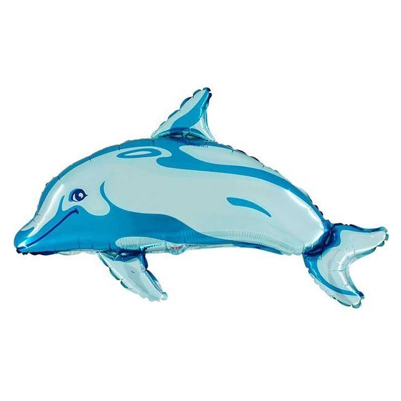 palloncino forma di delfino blu