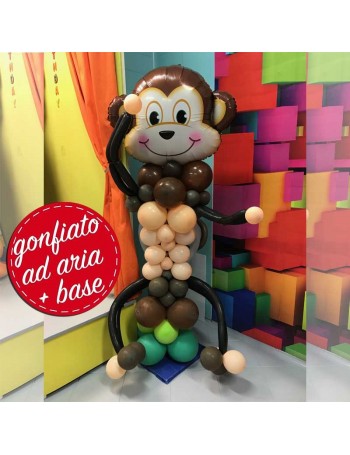 composizione maxi scimmia palloncini