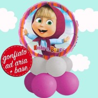 composizione palloncino Masha centrotavola