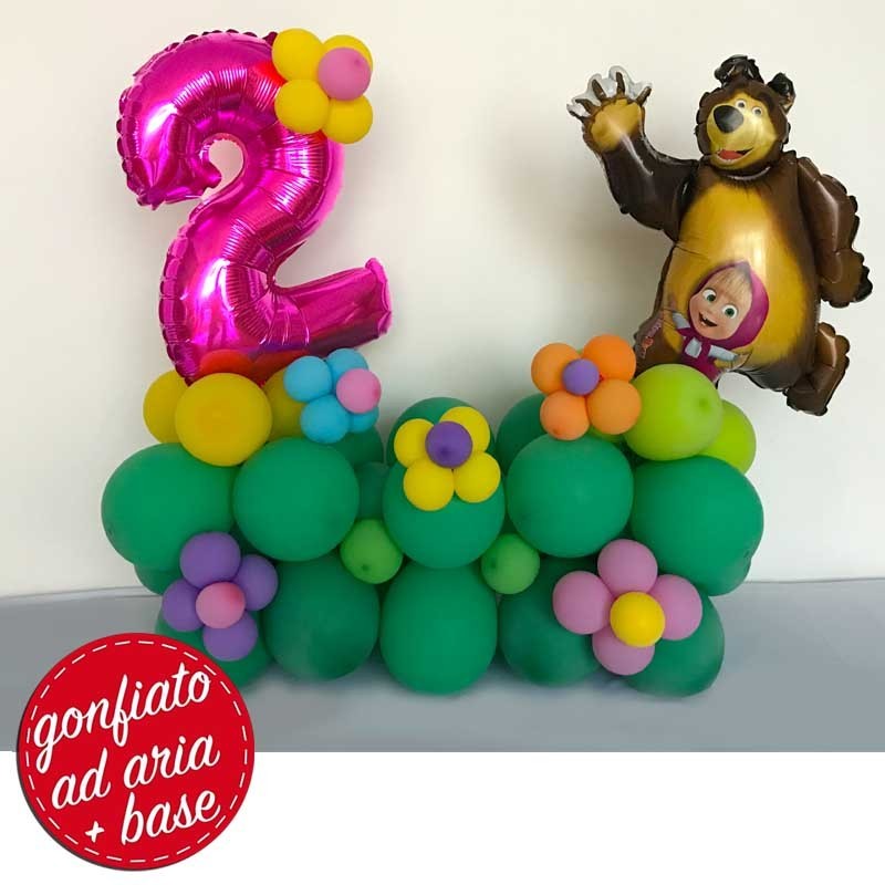 centrotavola palloncino di Orso e numero