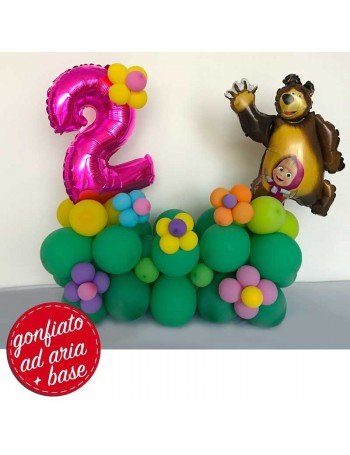 centrotavola palloncino di Orso e numero