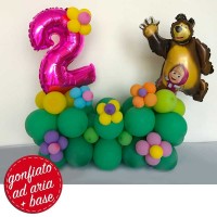 centrotavola palloncino di Orso e numero