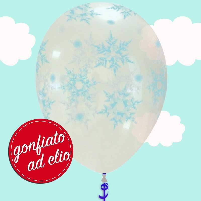 palloncino con fiocchi di neve ad elio