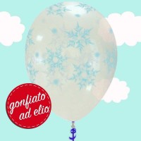 palloncino con fiocchi di neve ad elio