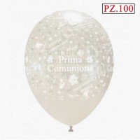 Prima Comunione Palloncini Trasparente 12" pz.100