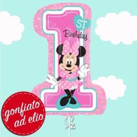 palloncino numero 1 minnie primo compleanno ad elio