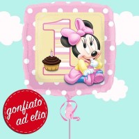 Baby Minnie Palloncino 18" 1° Compleanno gonfiato ad elio