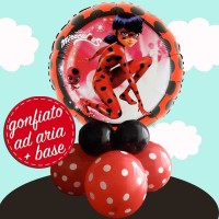 composizione lady bug palloncino