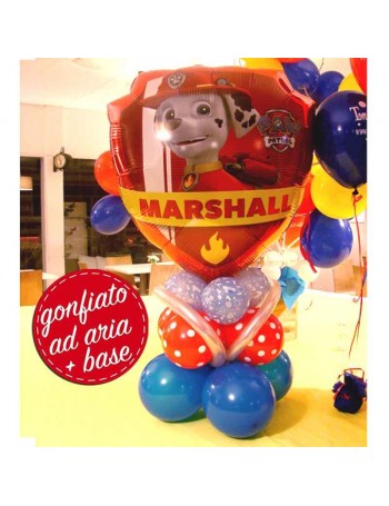 composizione palloncino distintivo Paw patrol
