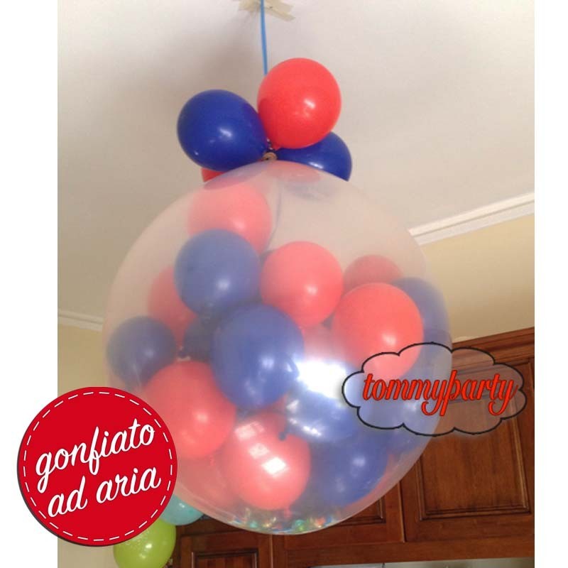 pallone boom rosso e blu