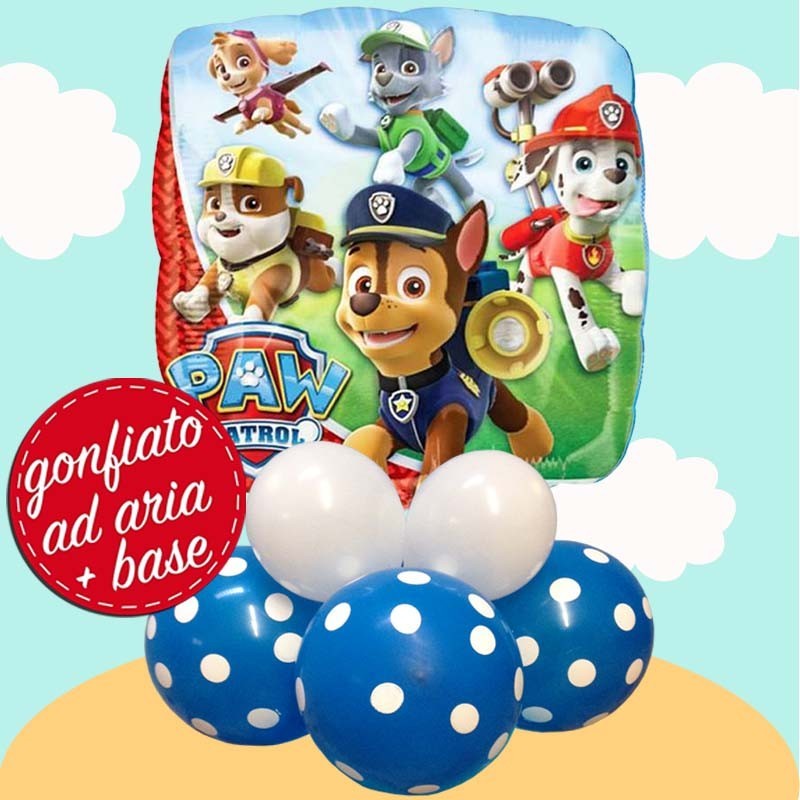 centrotavola palloncino dei Paw Patrol