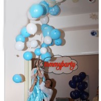 Palloncino Boom bianco e celeste cm. 90
