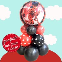 composizione lady bug palloncino