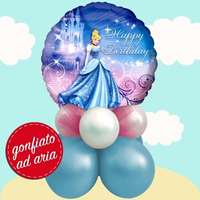 composizione palloncino Cenerentola festa