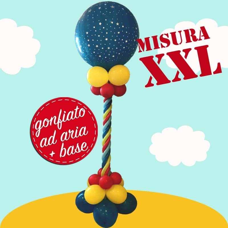 totem palloncino blu stelline