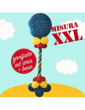 totem palloncino blu stelline