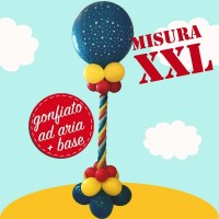 totem palloncino blu stelline