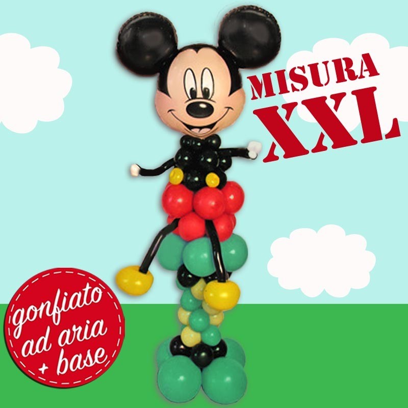composizione alta con palloncini di Topolino