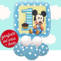 composizione palloncini baby topolino per il tavolo